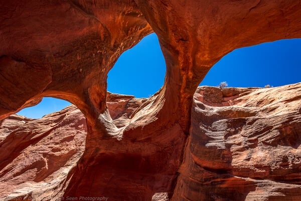 Small arches in Peek-a-Boo slot canyon