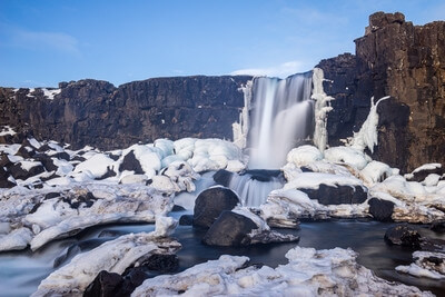 pictures of Iceland - Oxararfoss Waterfall