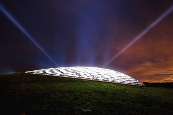A rare chance to photograph the glasshouse at night - after an outdoor cinema event