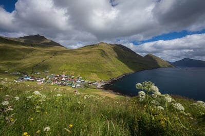 Eysturoy instagram locations - View of Funningur Town