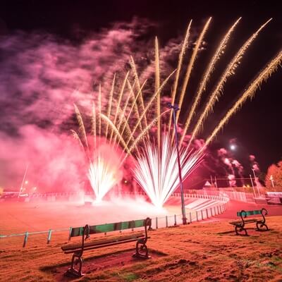 images of South Wales - Carmarthen Park Fireworks
