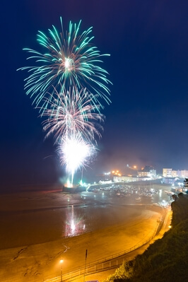 images of South Wales - Fireworks at Tenby Harbour