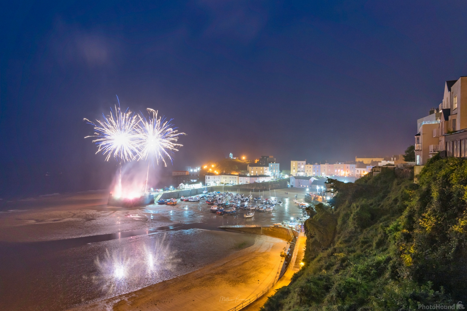 Image of Fireworks at Tenby Harbour by Mathew Browne