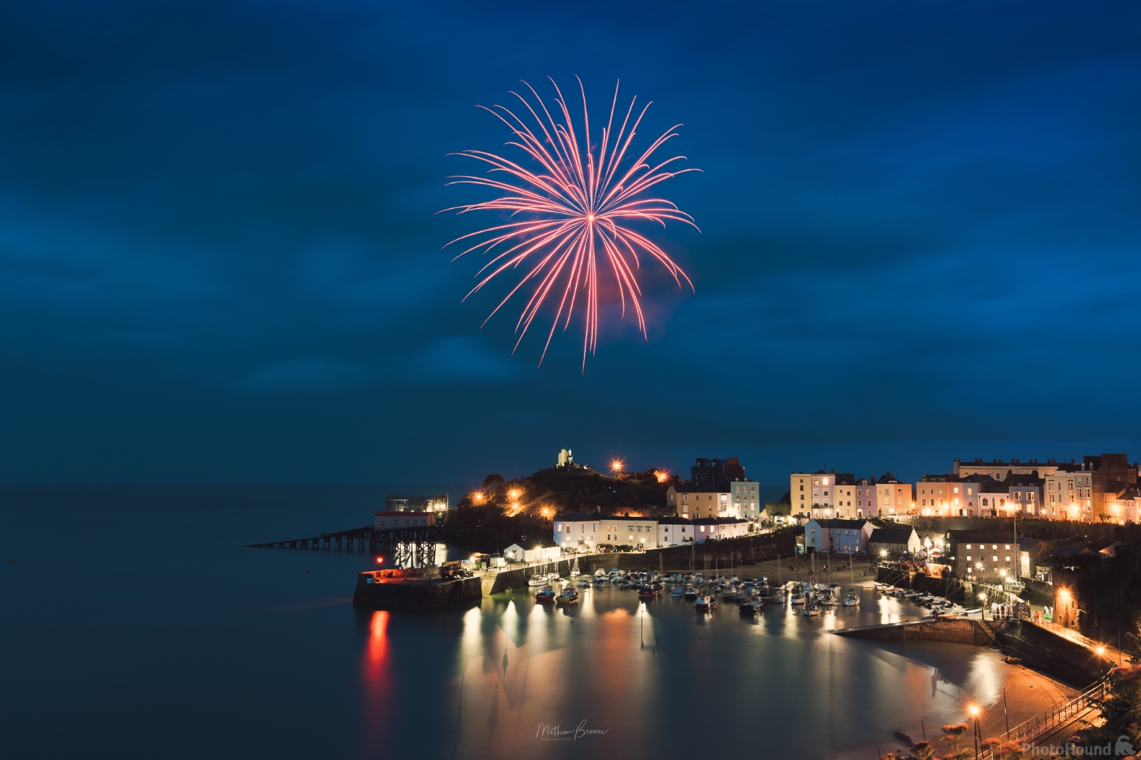 Image of Fireworks at Tenby Harbour by Mathew Browne