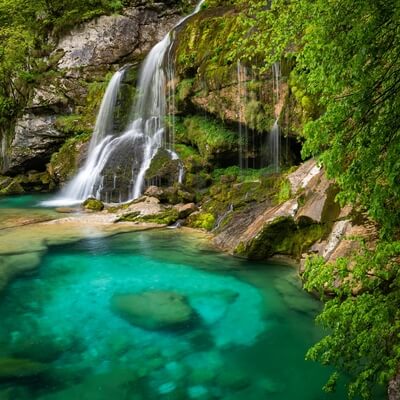 images of Soča River Valley - Virje Waterfall