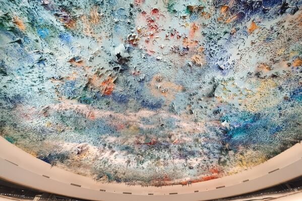 The Barcelo ceiling in the Human Rights and Alliance of Civilizations Room
