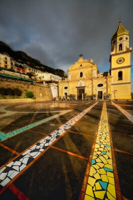 pictures of Naples & the Amalfi Coast - Praiano  - Church of Saint Januarius and Square