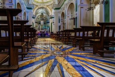 pictures of Naples & the Amalfi Coast - Praiano  - Church of Saint Januarius Interiors
