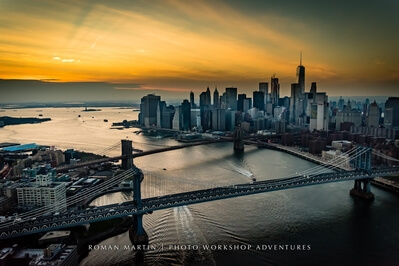 images of New York City - Flight Over Manhattan