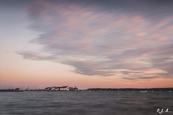 Candyfloss sunset could over Mudeford Quay