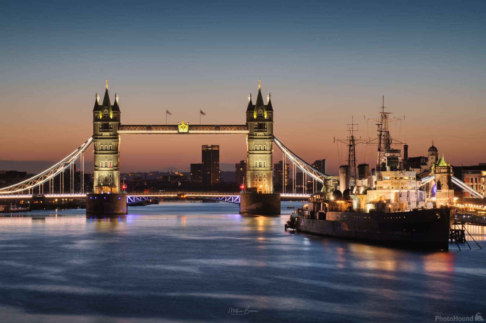 Image of View of Tower Bridge from London Bridge by Mathew Browne