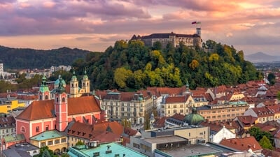 instagram locations in Ljubljana - Nebotičnik - city view