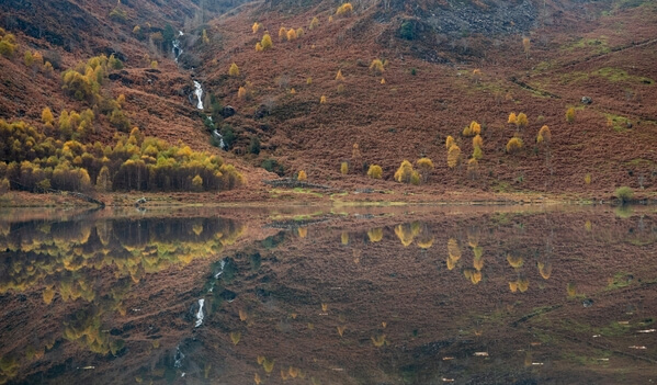 Autumn Reflectons on Llyn Dinas