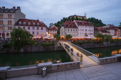 images of Ljubljana - Ljubljanica & Castle View