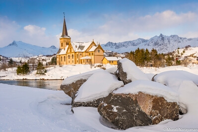 Nordland instagram spots - Vågan Church, Kabelvåg, Lofoten Islands, Norway