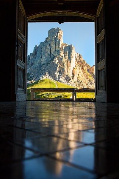 Ra Gusela - view from Alpine chapel