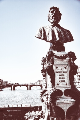 Image of Arno River & Ponte Vecchio, Florence - Arno River & Ponte Vecchio, Florence