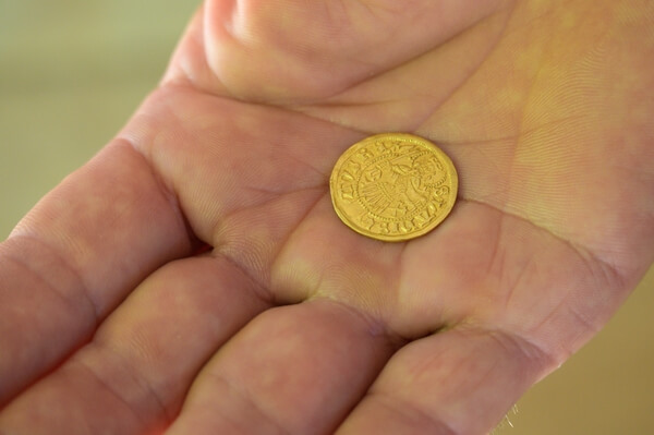 Historical gold coin from Hungarian kingdom
