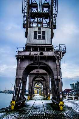 Picture of Historic Harbour Cranes, Antwerp - Historic Harbour Cranes, Antwerp