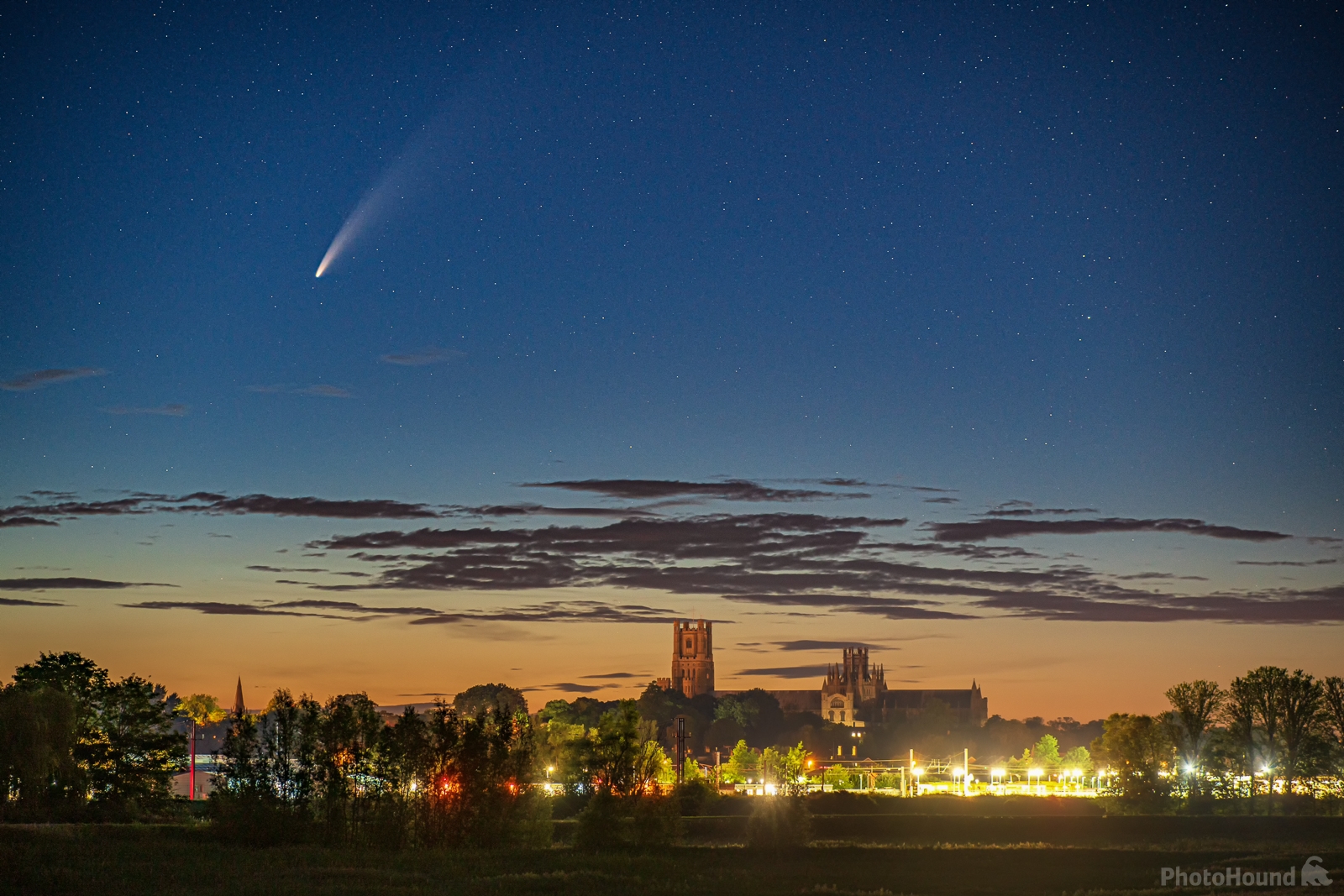 Image of Ely Cathedral from Southern Bypass Footbridge by James Billings.
