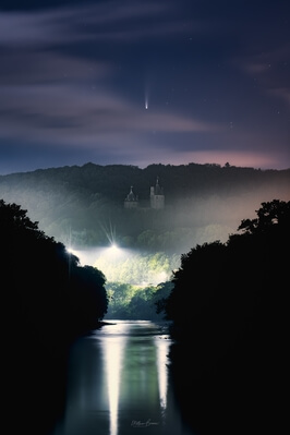 Comet NEOWISE and the castle, summer 2020