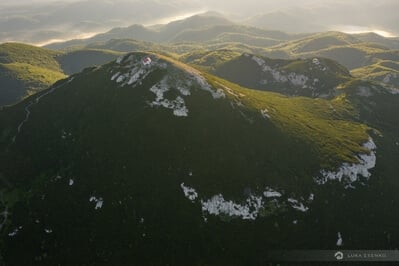 Aerial view of Mt Snežnik