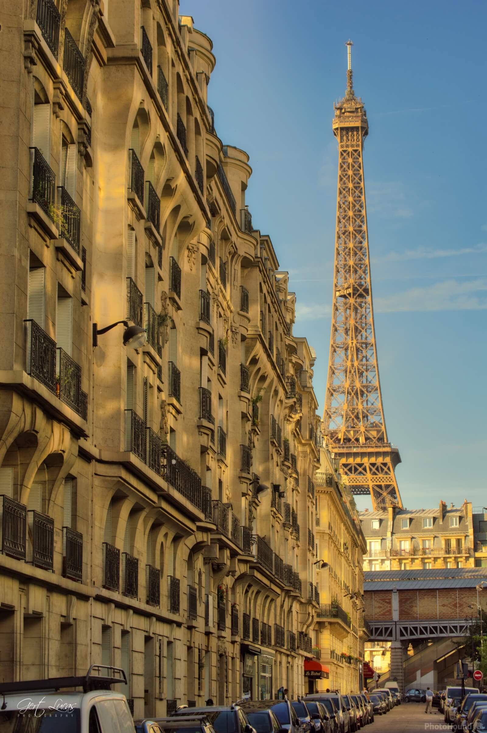 Image of Eiffel Tower from Rue Nélaton by Gert Lucas