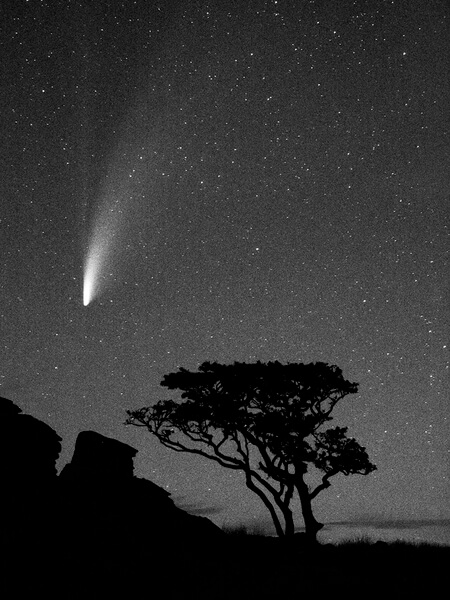 comet NEOWISE over King's Tor