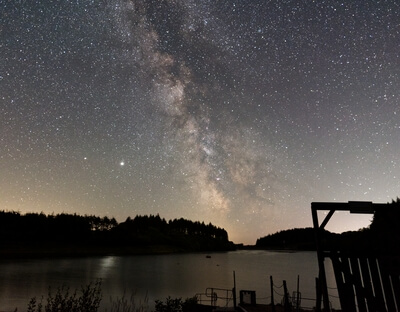 Milky Way over the reservoir