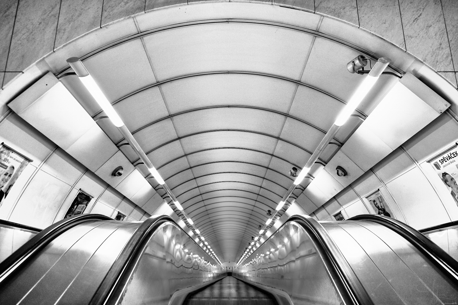 Image of Escalator at subway station Náměstí Míru by Andries Jongsma