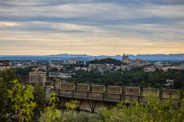 The view over Avignon from the fortress walls