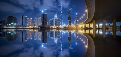 United Arab Emirates photos - Dubai Creek & Burj Khalifa View