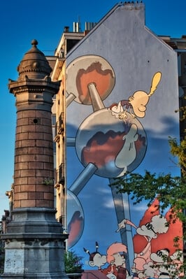 Brussels Hoofdstedelijk Gewest instagram locations - Brussels Comicbook walls : Titeuf