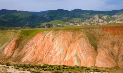 photo locations in Azerbaijan - Candy Cane Mountains