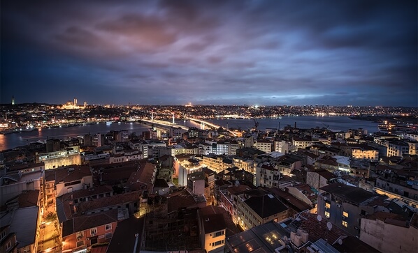 View from above - Galata Tower Istanbul
360 degree view of istanbul landmarks and famous mosques .
