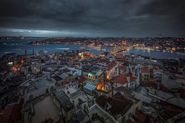 View from above - Galata Tower Istanbul
360 degree view of istanbul landmarks and famous mosques .