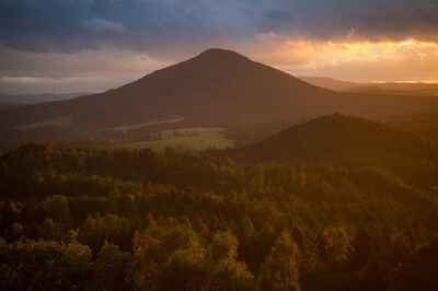 Růžovská hora, captured from the Křížový Hill (western side) viewpoint