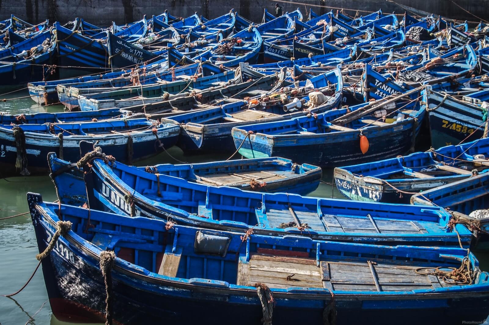 Image of Blue Boats of Essaouira by Wayne & Lyn Liebelt