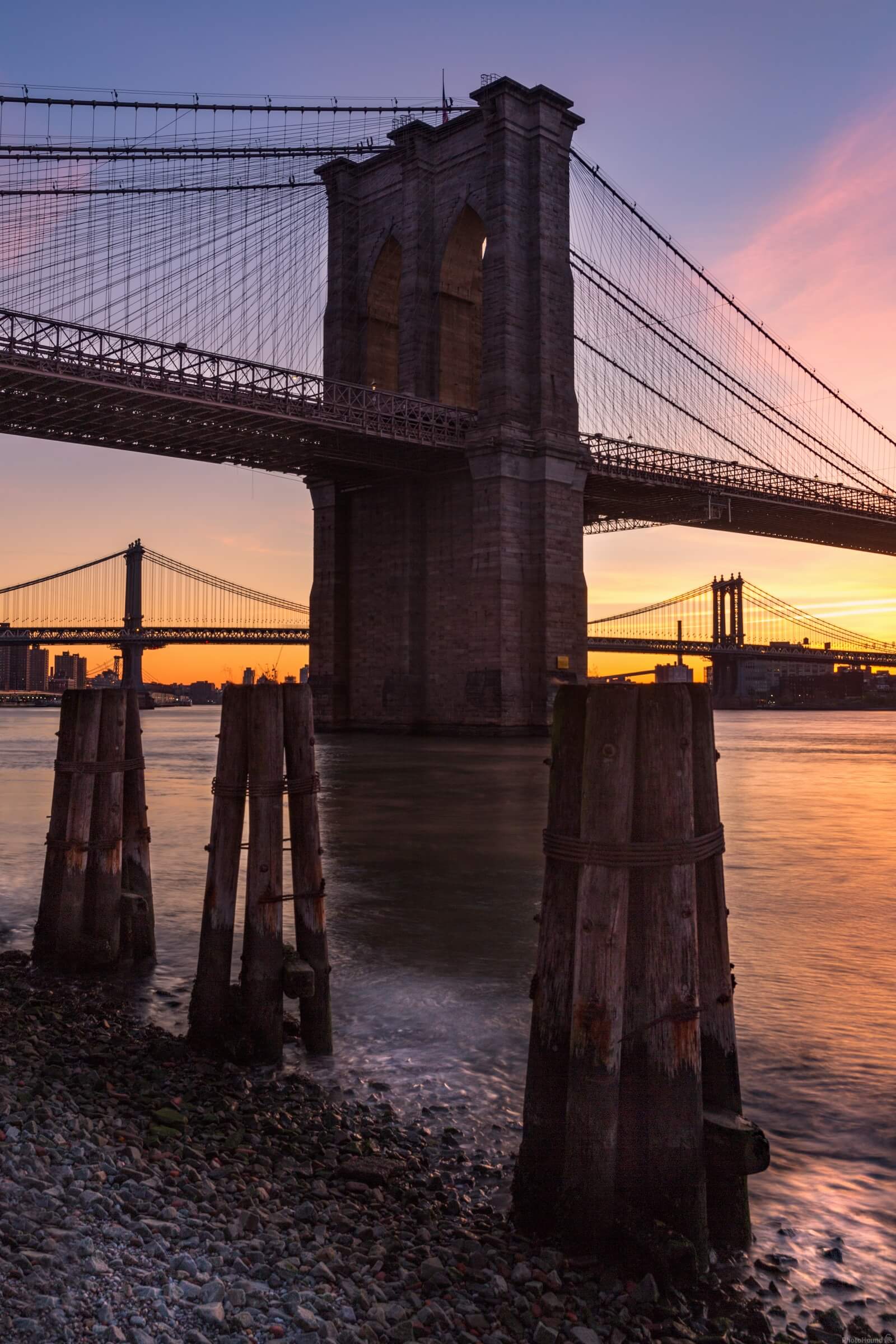 Image of Brooklyn Bridge from Seaport District by Jeff Martin