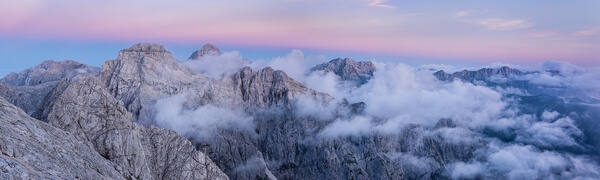 Julian Alps panorama - the views towards Mt Triglav, the highest peak of Slovenia