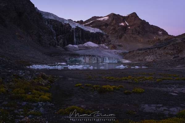 Sunset view of the glacier