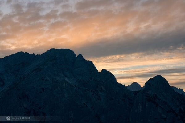 Mt Rjavina at sunset