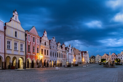 Zacharias of Hradec Square, at the beginning of the blue hour