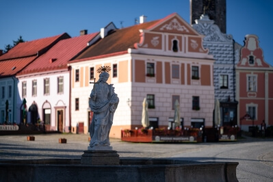Czechia images - Water fountain with the statue of St. Margaret