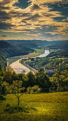 Slovenia photos - Sava River Views from St Mohor Church
