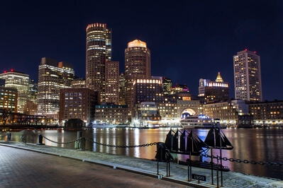 photos of the United States - Boston Skyline from Fan Pier Park
