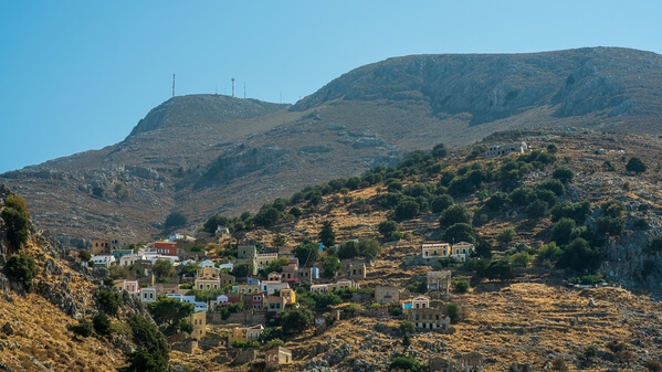 Houses further up the hillside