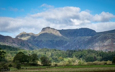 Langdale Pikes from Elterwater