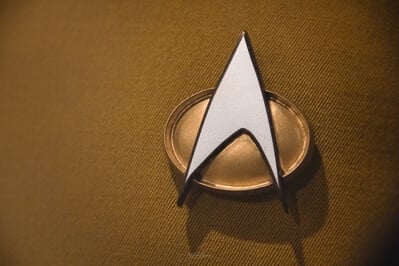 Close-up of a costume used in Star Trek