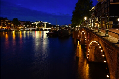 Netherlands photos - Skinny Bridge of Amsterdam